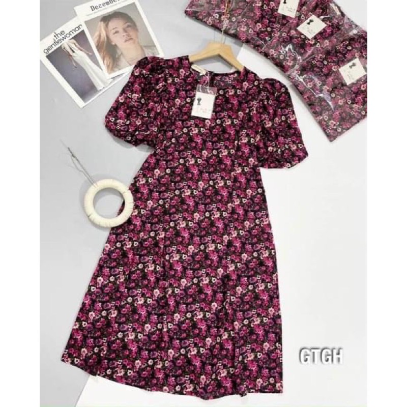 [Mã FATHANG5 giảm 10K đơn 50K] Váy hoa nhí suông tay phồng | BigBuy360 - bigbuy360.vn