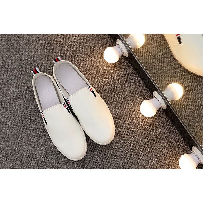 Giày Slip on da nam phong cách trẻ trung lịch lãm Hot 2019.