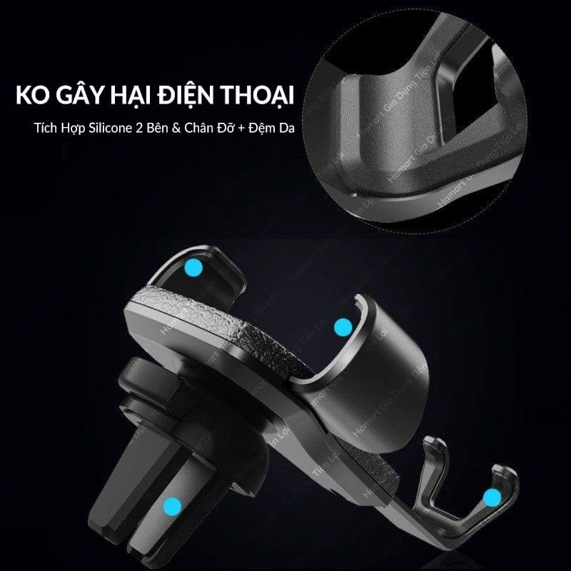 Giá Đỡ Điện Thoại Ô Tô Tự Động Kẹp Cửa Gió Trên Xe Hơi Chắc Chắn Tiện Lợi
