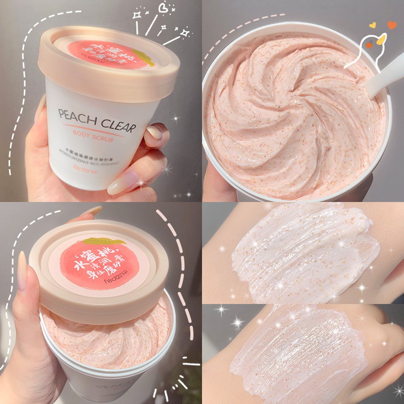 Tẩy Da Chết Body Đào Heyxi Peach Clear Body Scrub 200ML