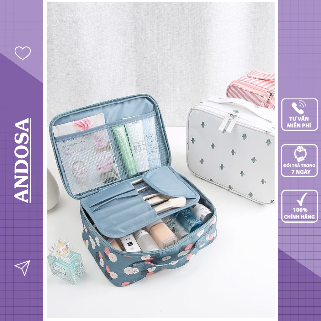 Túi đựng mỹ phẩm đồ cá nhân du lịch nhỏ gọn đẹp cute đa năng cao cấp ANDOSA TCN07