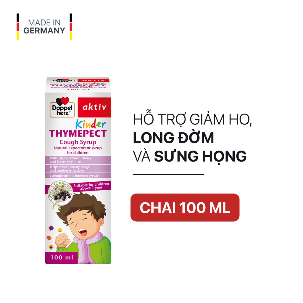 Siro Ho cho bé Doppelherz Aktiv Kinder Thymepect Cough Syrup (Chai 100ml)