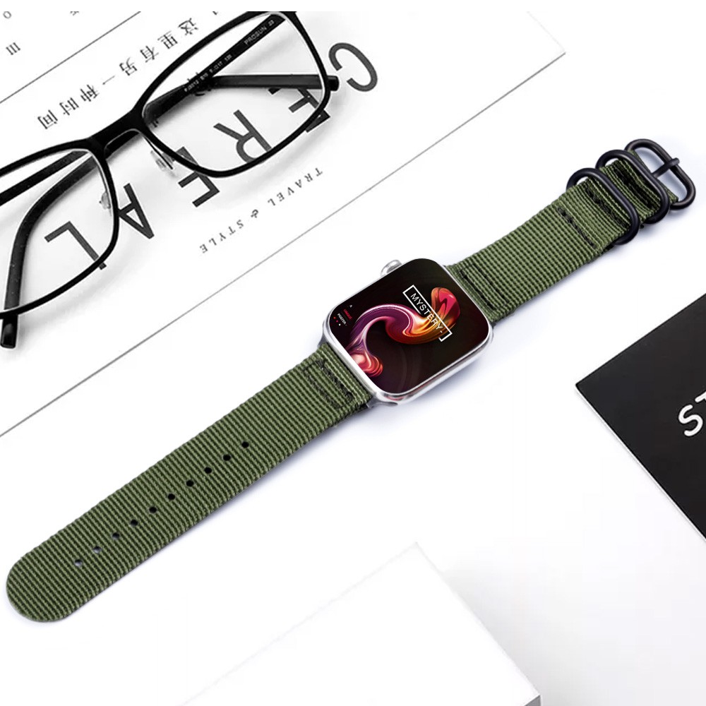 Dây Nylon Khóa Kim Loại Cho Đồng Hồ Apple 4 / 3 / 2 / 1 (42Mm / 38mm)