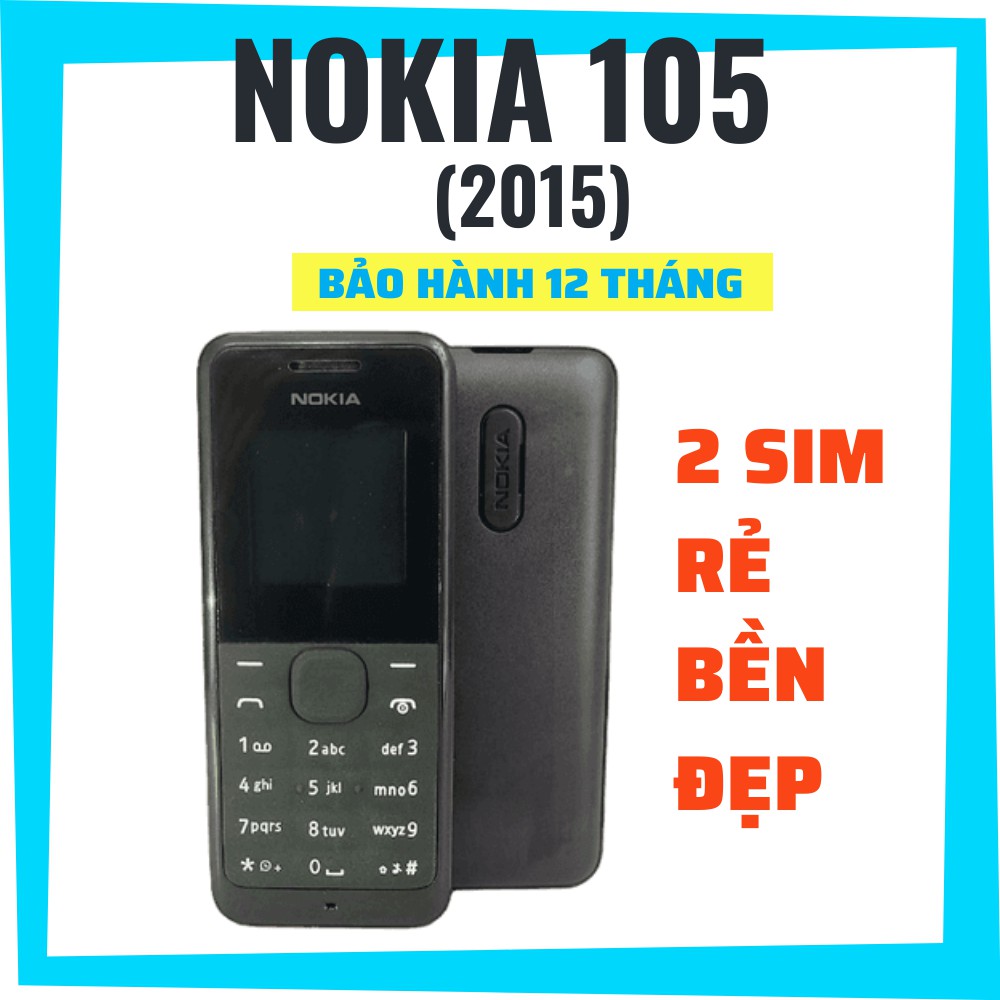 Điện thoại cổ 2 sim Nokia 105 pin khủng giá rẻ