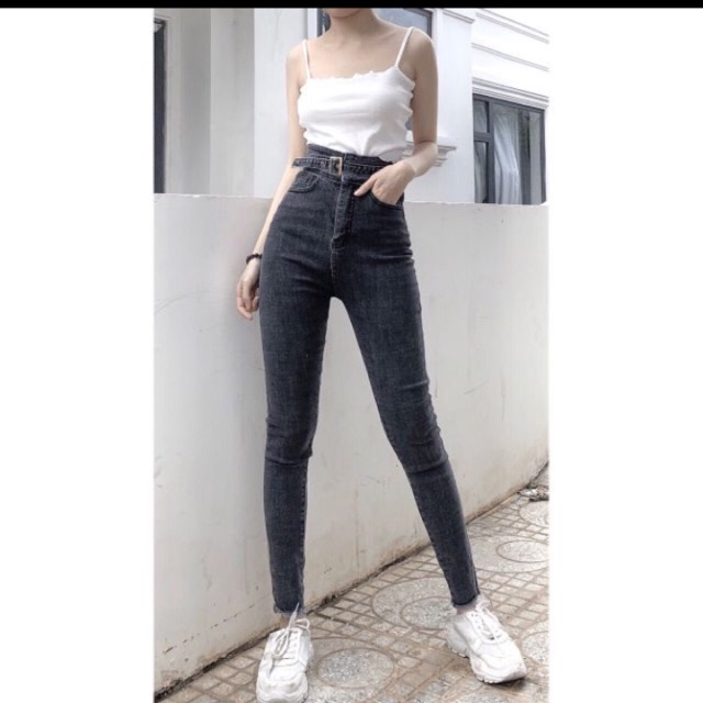 Quần jean lung cao