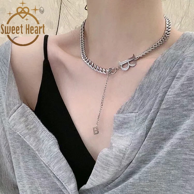 vòng cổ Kim Loại Mặt Chữ B Thời Trang Cho Nữ