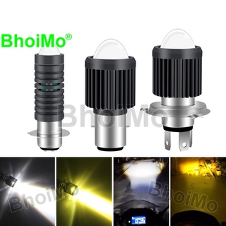 Đèn pha led h4 6000k cob h6 ba20d hs1 p15d ánh sáng trắng / vàng cho xe máy