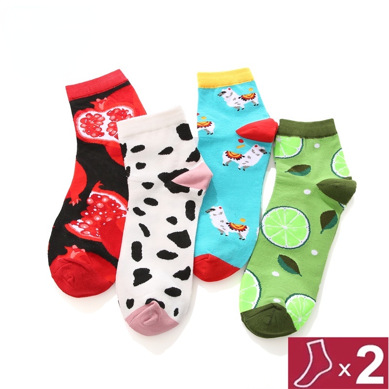 Set 2 đôi vớ unisex TAKETALK cổ ngắn co giãn size 34-40