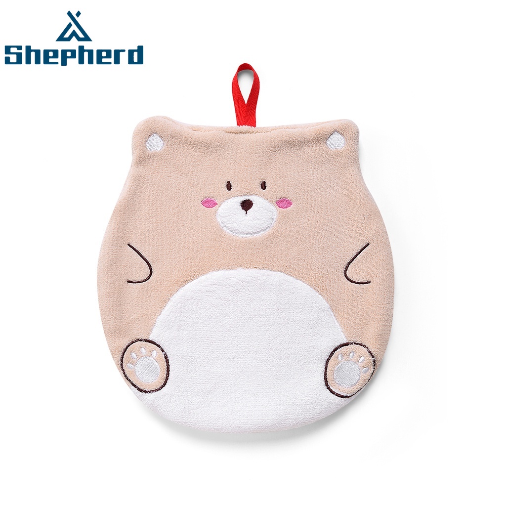 Khăn lau tay Shepherd bằng vải lông cừu san hô thấm hút nước tốt kiểu hoạt hình động vật dễ thương