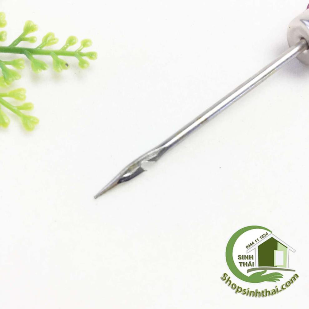 Kim khâu may giày dép, may túi xách bằng tay - cây dùi mũi nhọn cán gỗ 13cm  - Đầu có móc