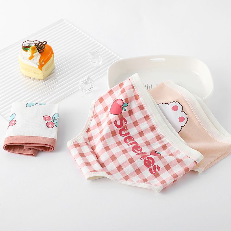 Sét 3 quần chíp đùi bé gái xinh xắn dễ thương combo 3 quần lót tam giác cho bé từ 9-46kg