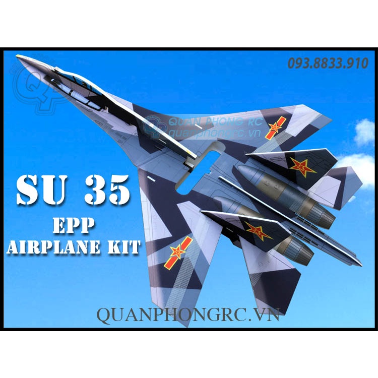 Kit Máy Bay SU 35 MPP Dẻo Bao Đập Full Sơn UV Sải 76cm (Không Gồm Đồ Điện)