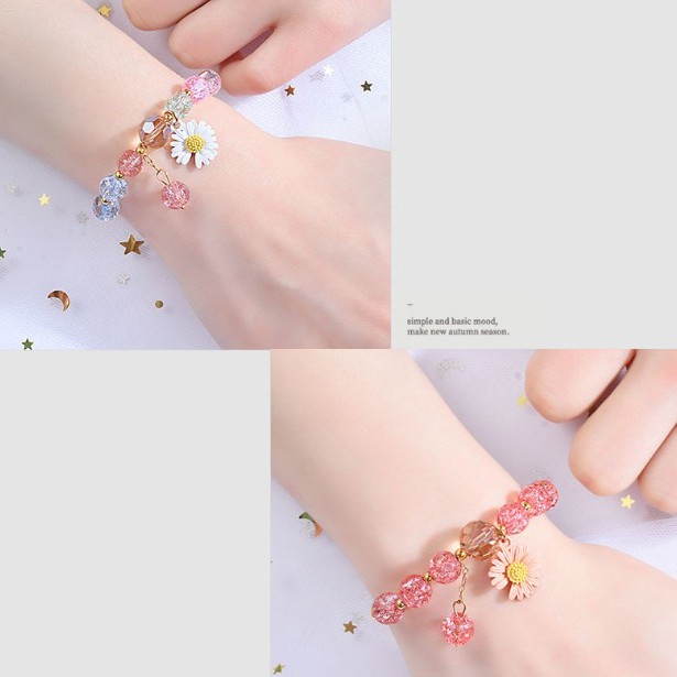 Vòng Tay Trong Suốt Đính Hoa Cúc Xinh Xắn Thời Trang | BigBuy360 - bigbuy360.vn