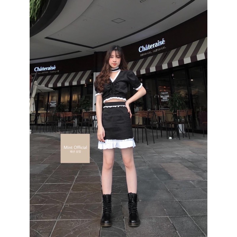 Thanh lý lolita set của mintofficial pass áo + chân váy kèm choker