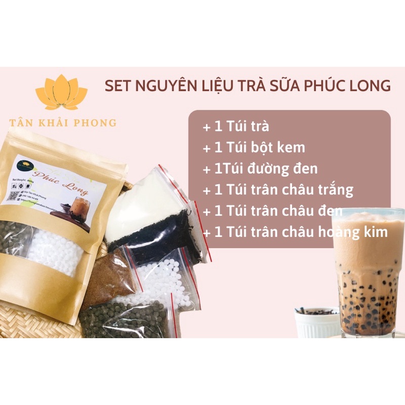 SET TRÀ SỮA PHÚC LONG - THÁI XANH - THÁI ĐỎ - TÂN KHẢI PHONG (Nấu 25-30 ly)