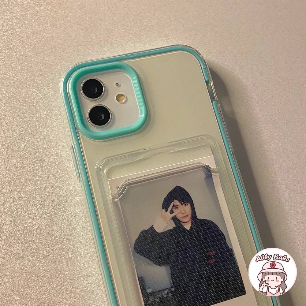 Ốp Điện Thoại TPU Mềm Mỏng Chống Sốc Có Ngăn Đựng Thẻ 3 Trong 1 Cho IP 13 12 11 Pro Max XR 8 7 Plus