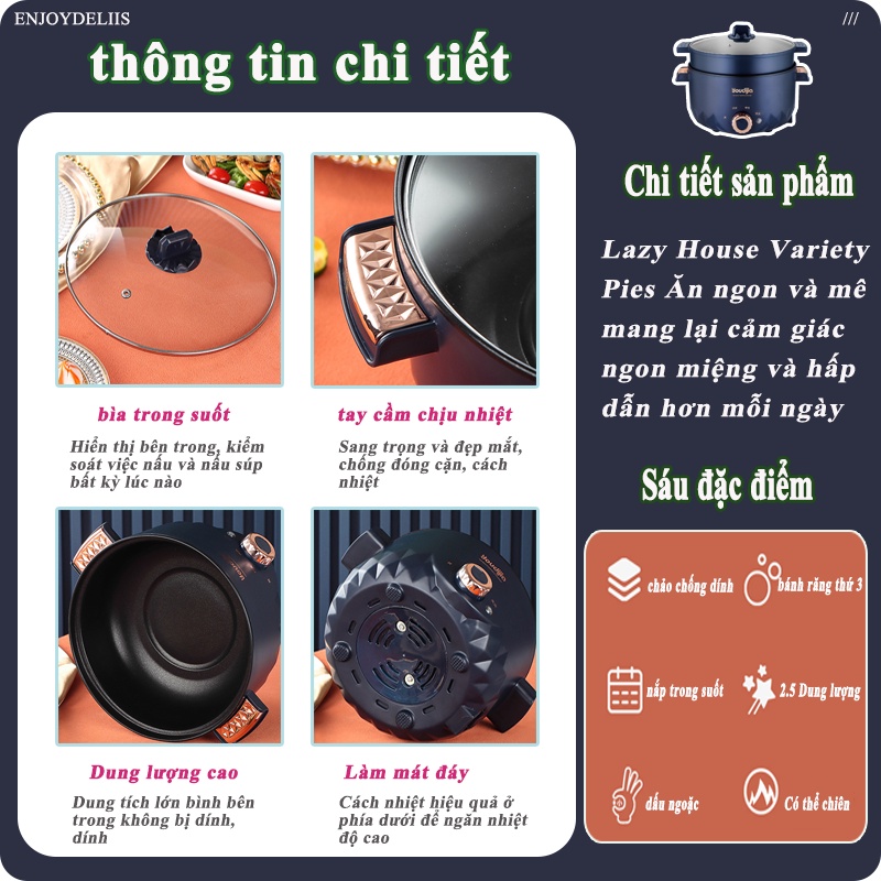 Nồi cơm điện mini đa năng，Có thể được sử dụng như, Hấp, Chiên, Nấu Cơm, Nấu Cháo Tặng Kèm -XQY-65