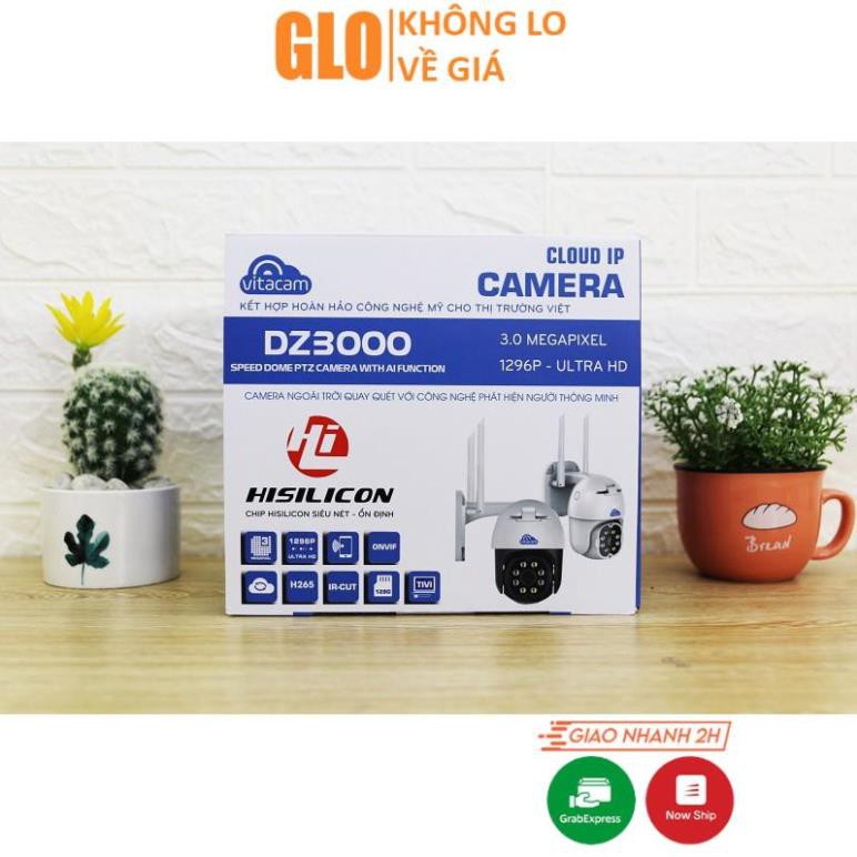 Camera Ngoài Trời Vitacam Dz-3000 3Mpx Xoay 350 Độ, Đàm Thoại 2 Chiều GloMart