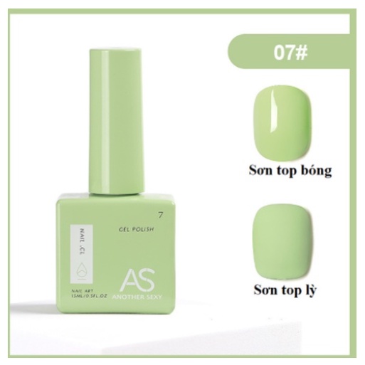 Sơn gel AS mẫu mới chai vuông sơn móng tay dùng máy hơ gel