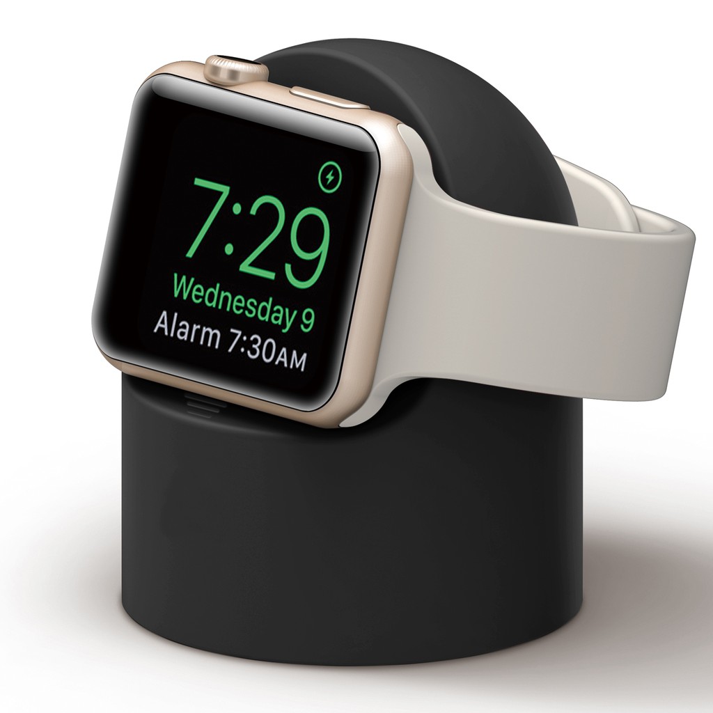 Đế bằng silicone dùng đỡ Apple Watch khi sạc và dùng chế độ ban đêm