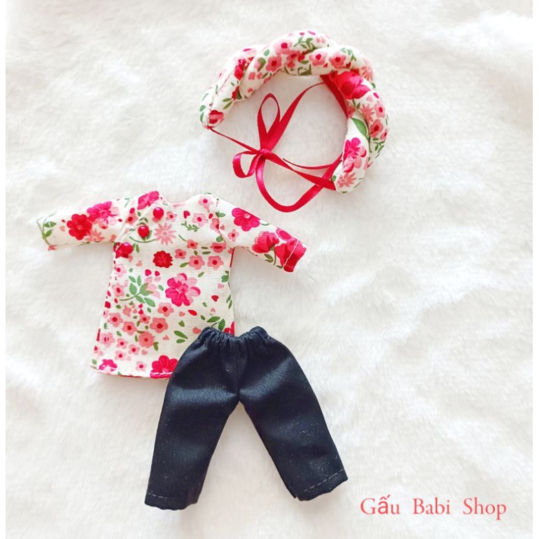 Set áo dài cho búp bê size ob11,ddf,ymy, 1/8 bjd, bru, baboliy, 1/6 blythe, babies, xinji, animator