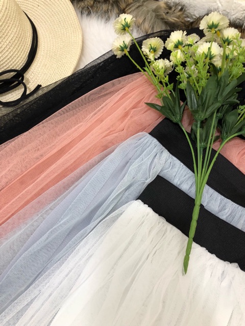 Chân váy tu tu voan lưới kèm hình thật