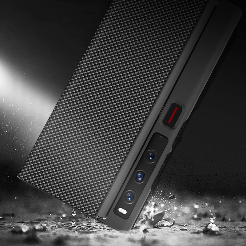 Ốp Điện Thoại Da Vân Sợi Carbon Siêu Mỏng Chống Sốc Cho Huawei Mate Xs2 2022 Mate Xs2 2022