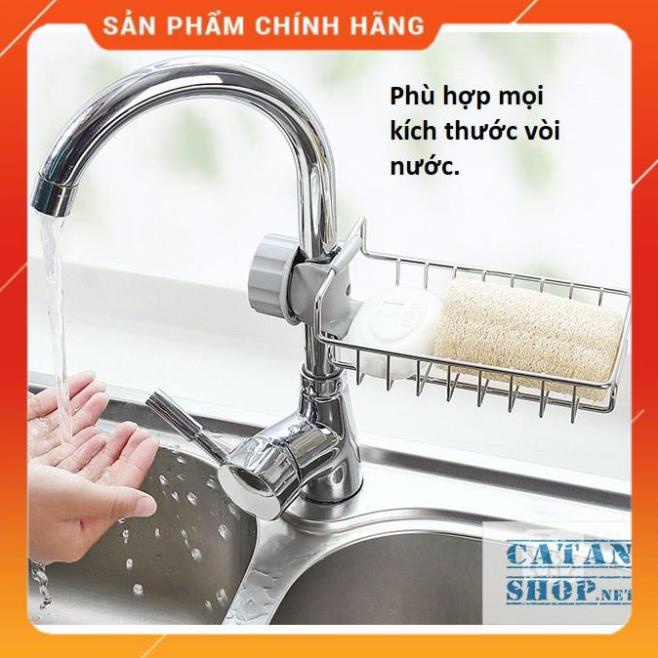 Giỏ inox treo vòi rửa chén,vòi tắm tiện dụng