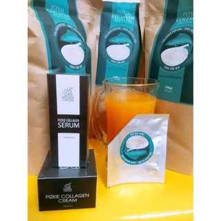 COMBO 1 gói Collagen cá hồi Pizkie + Serum dưỡng da Collagen Pizkie