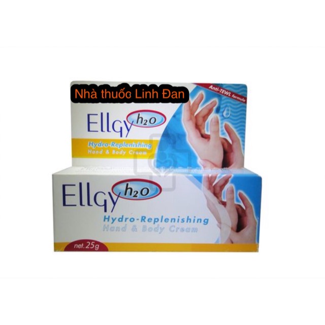 Kem ELLGY H2O giúp giữ ẩm cho da tay và toàn thân, phòng tránh tình trạng khô da nghiêm trọng hay xấu hơn như quá mẫn,