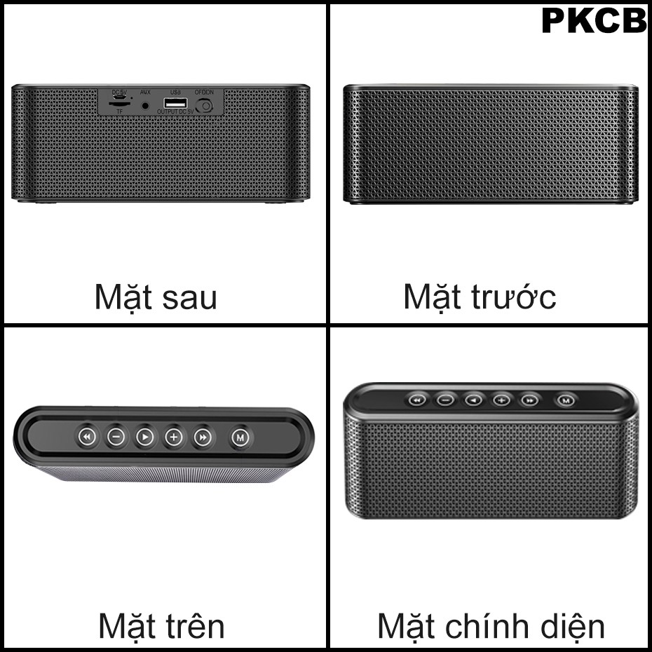 [Mã INCU20 giảm 20K đơn 150K] Loa Bluetooth PKCB X6 HIFI Cảm Ứng Hiện Đại Âm Thanh Chất Lượng Cao Cấp Đen Chính Hãng