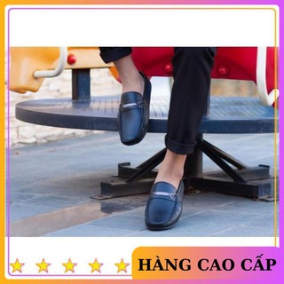 Giày lười da mềm nam 2 màu nâu và đen