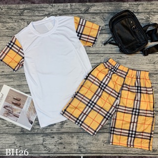 Bộ hè thun nam BBR trắng