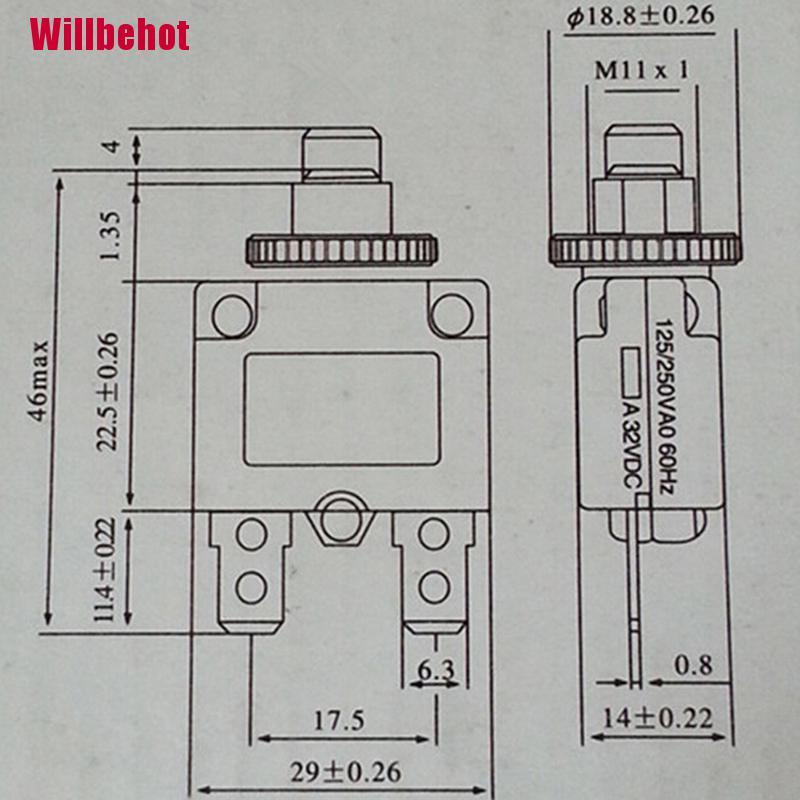 Cầu Dao Ngắt Mạch 3a 4a 5a 6a 8a 10a 15a 20a 30a