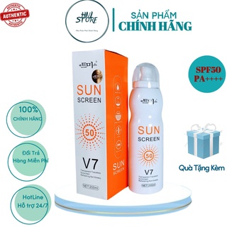 Xịt Chống Nắng Magic Flowers Sun Screen V7 Hàn Quốc Nâng Tone, Chống Nước, Không Bết Dính SPF50 PA+++