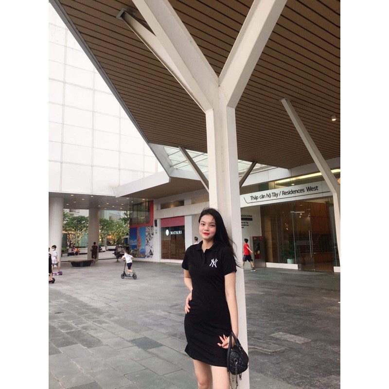 [MÃ COOCT1959 GIẢM 8K ĐƠN TỪ 99K] Váy Polo dáng suông/váy polo/ Váy Polo thêu chữ | BigBuy360 - bigbuy360.vn