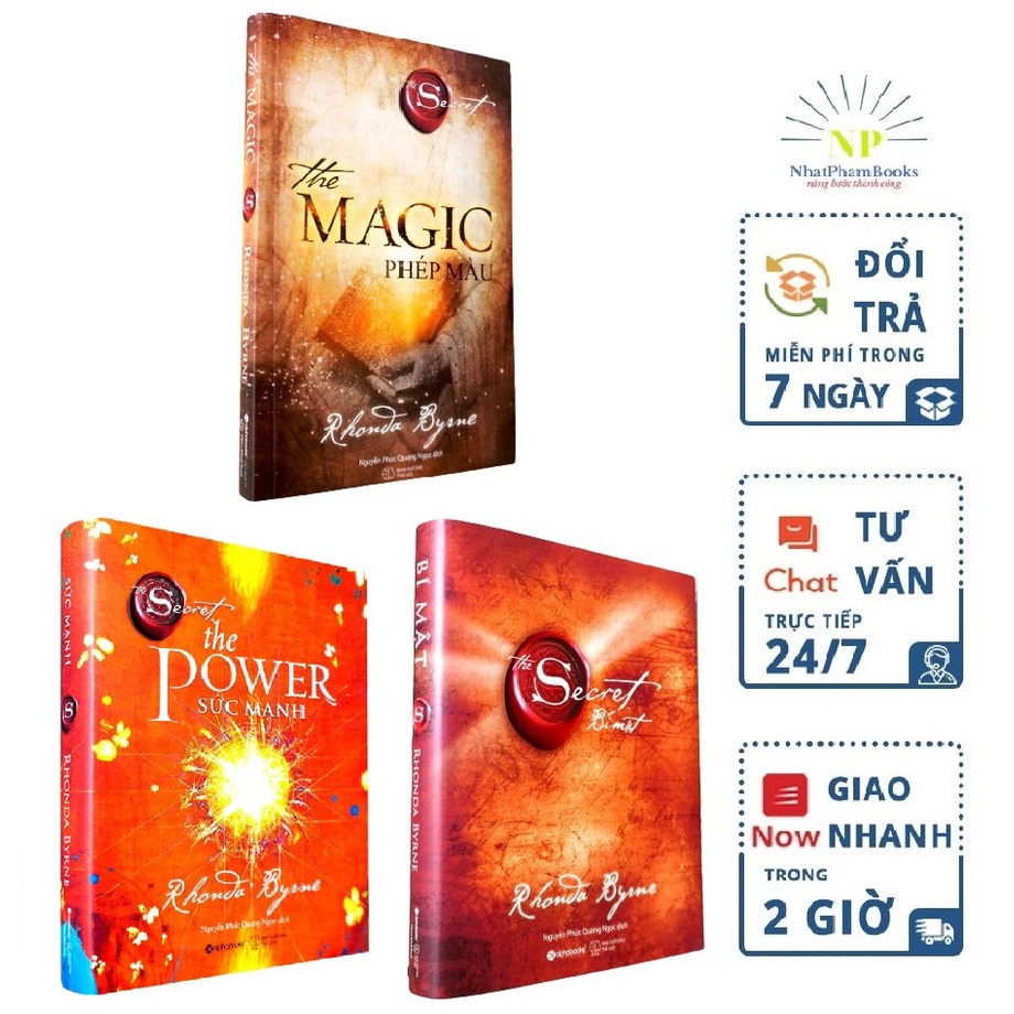 Sách - Combo The Secret Bí Mật +The Magic Phép Màu + The Power Sức Mạnh  Tái Bản