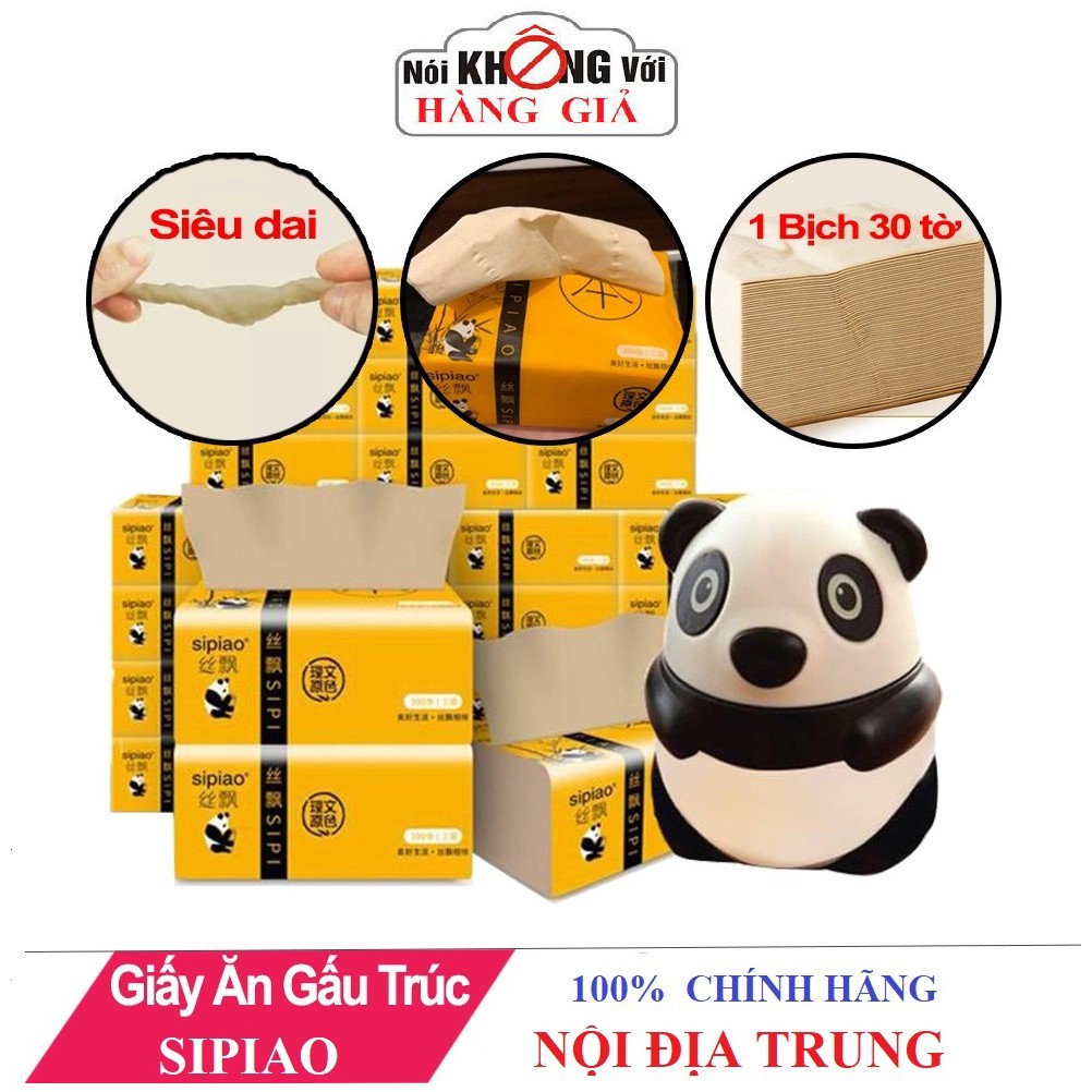 THÙNG 30 GÓI GIẤY ĂN GẤU TRÚC SIPIAO 6021 CAO CẤP