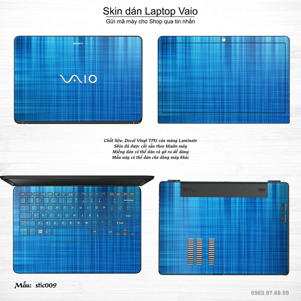 Skin dán Laptop Sony Vaio in hình Hoa văn sticker nhiều mẫu 2 (inbox mã máy cho Shop)