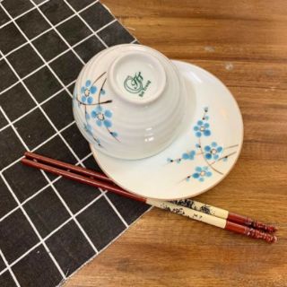 BÁT CƠM HOA ĐÀO SỨ TRẮNG BÁT TRÀNG