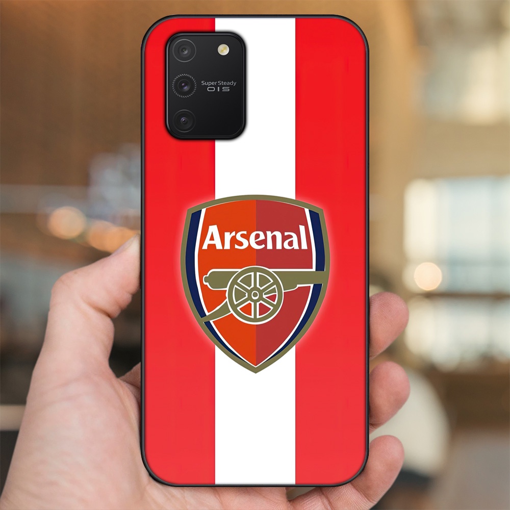 Ốp lưng Samsung S10 Lite viền đen in hình Arsenal FC
