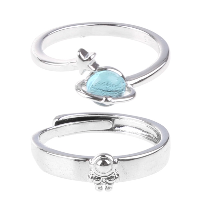 Set 2 Nhẫn Cặp Hình Hành Tinh Sang Trọng Cho Cặp Đôi