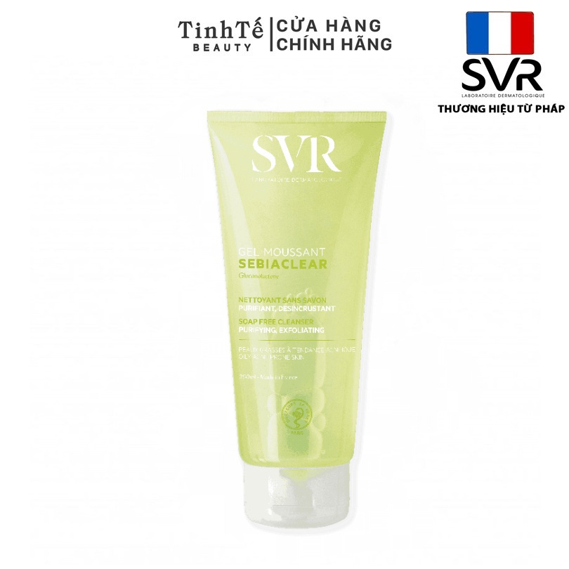 Sữa rửa mặt SVR cho da dầu mụn không có xà phòng SVR Sebiaclear Gel Moussant 55/200/400ml