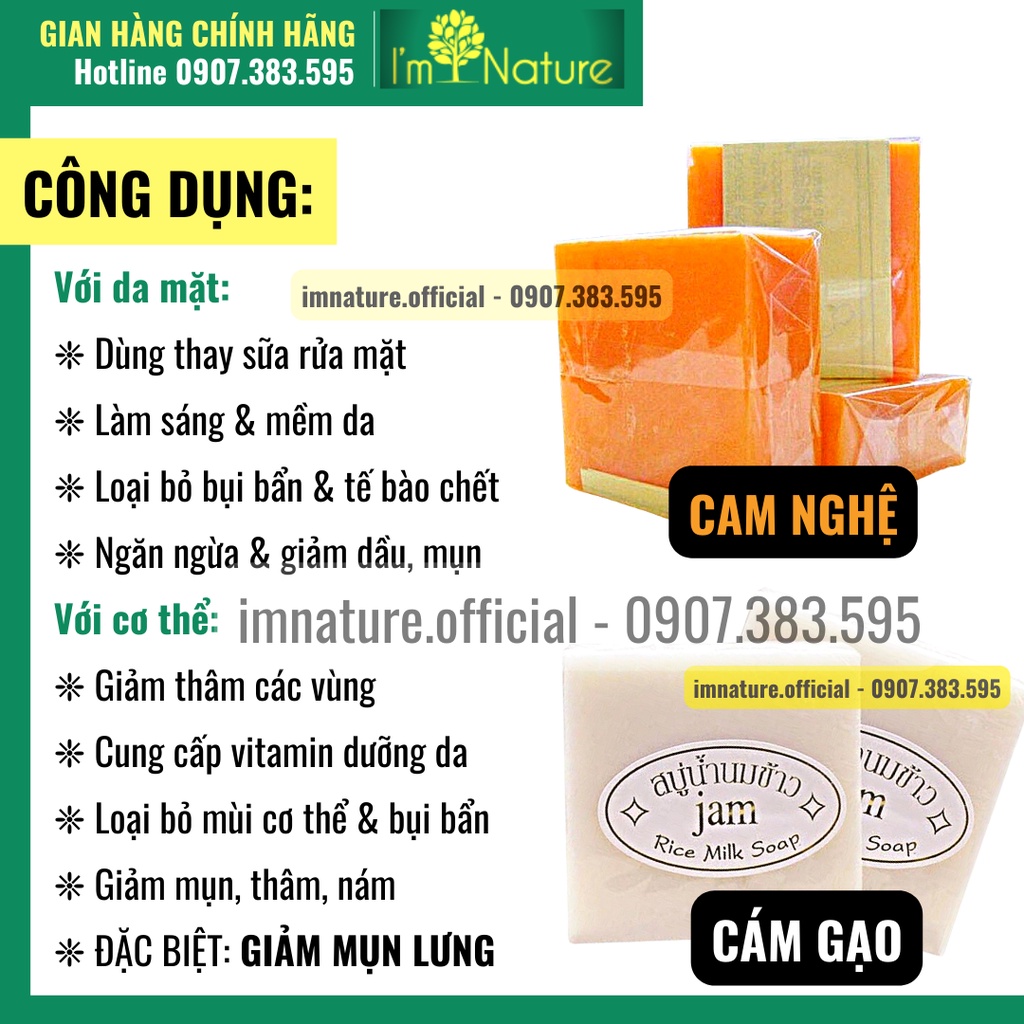 Xà Phòng Cám Gạo Cao Cấp Sáng Da Ngừa Mụn Cho Mặt Và Body