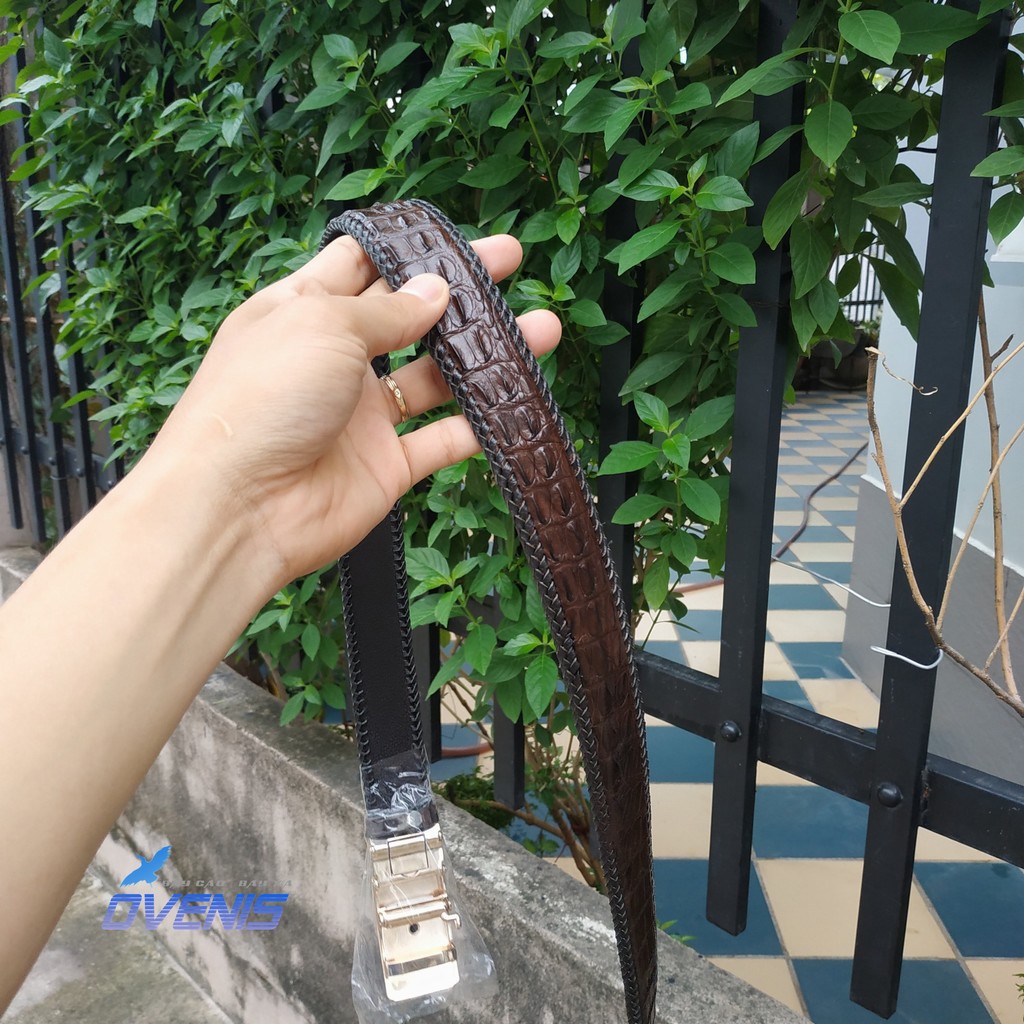 Dây nịt nam da cá sấu.
