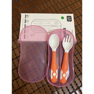 Set thìa dĩa uốn cong cho bé ăn dặm có hộp