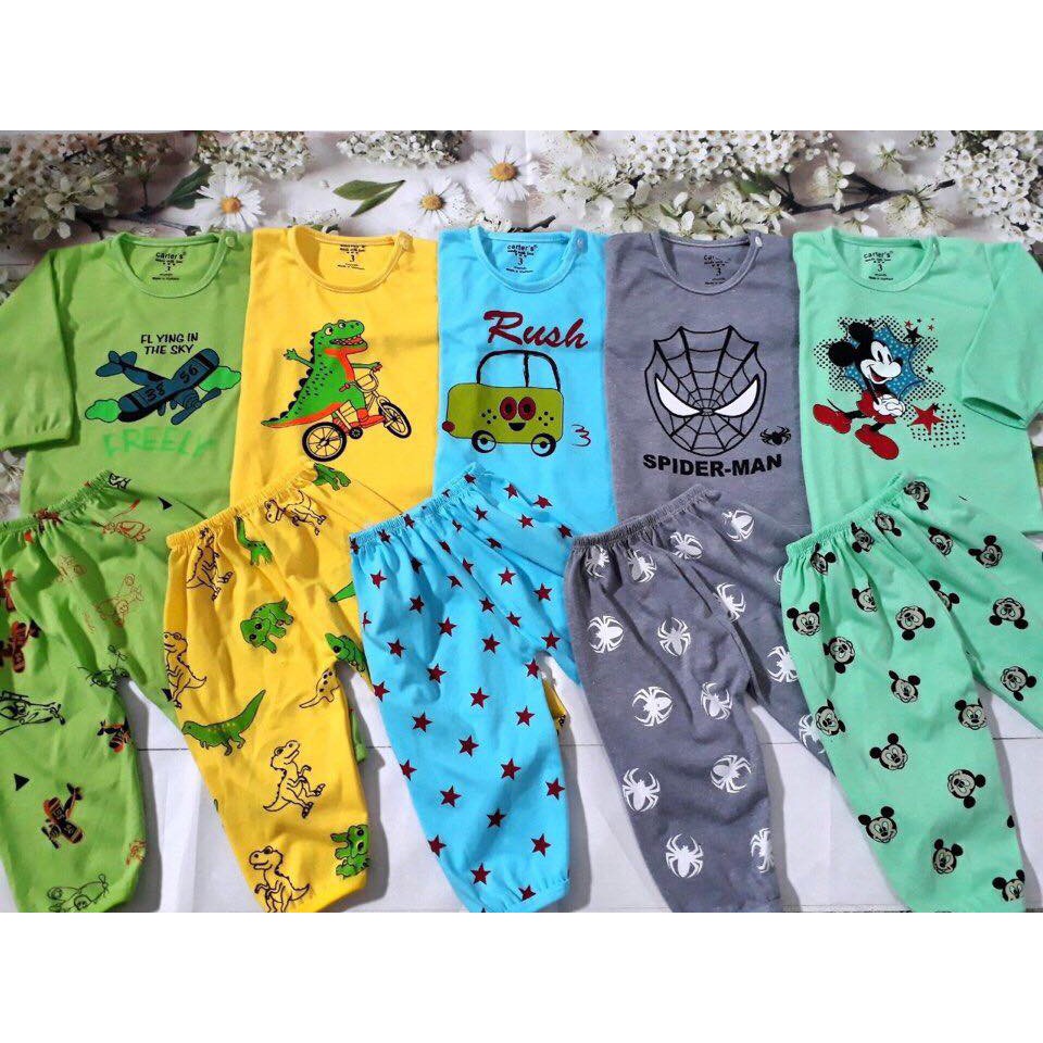 5 bộ cotton in hình thú