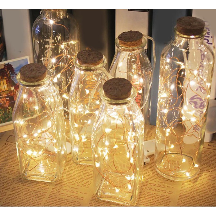 Dây đèn LED 10-20-30 bóng trang trí không thấm nước tặng kèm pin | BigBuy360 - bigbuy360.vn