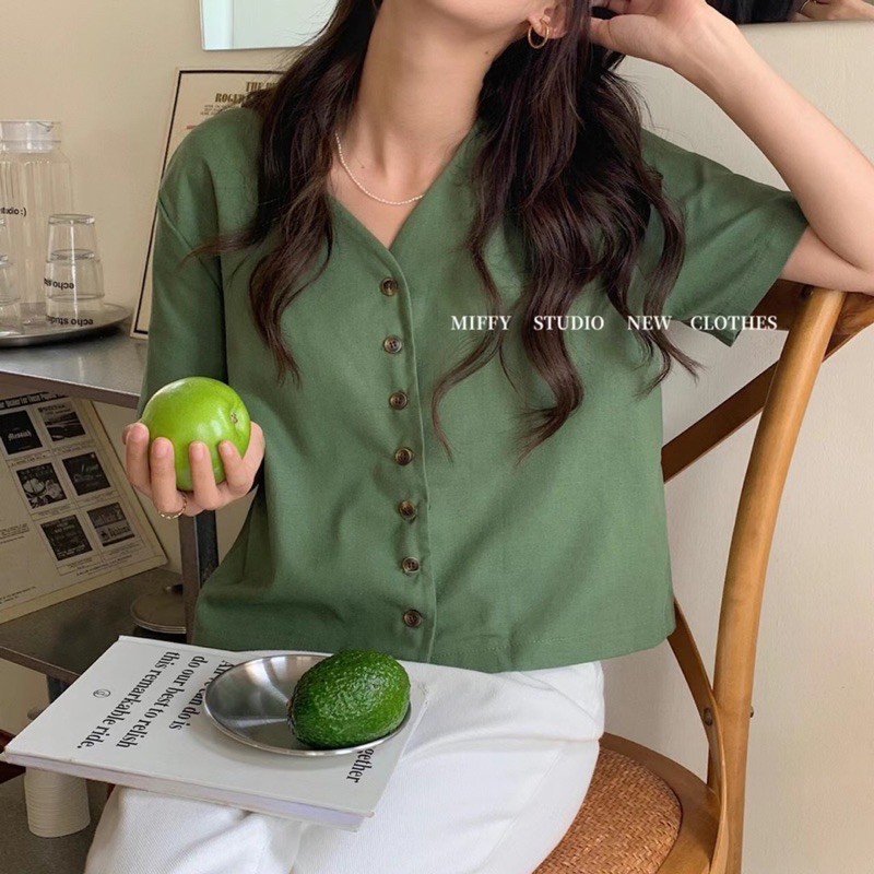 Áo linen tay lỡ