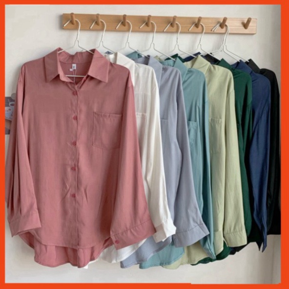{xuu_design} Áo sơ mi cổ polo dài tay dáng rộng thời trang Hàn Quốc loại 1 loại 1 A,033 | BigBuy360 - bigbuy360.vn